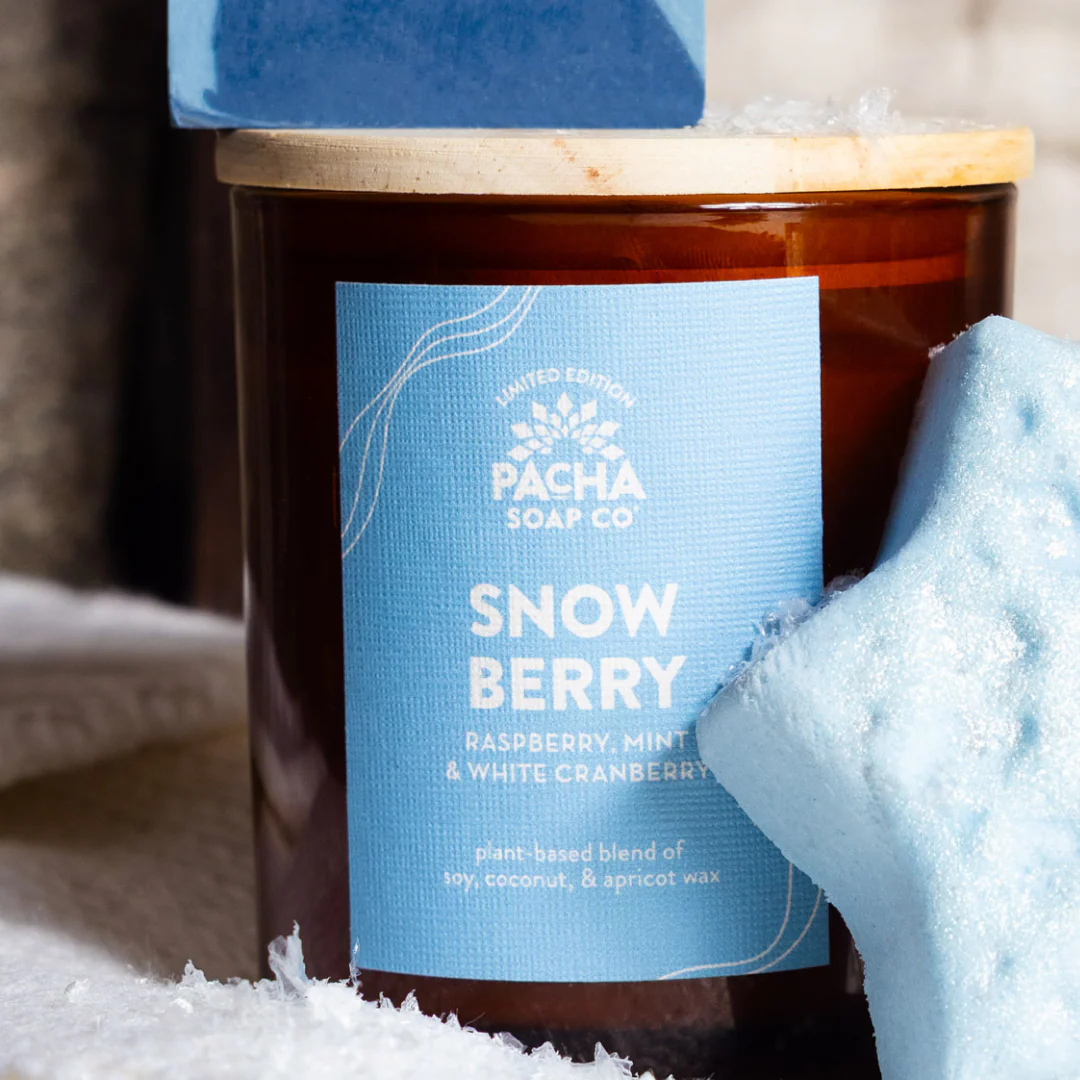 Snowberry Signature Glass Holiday Candle, 7 oz - Image 4